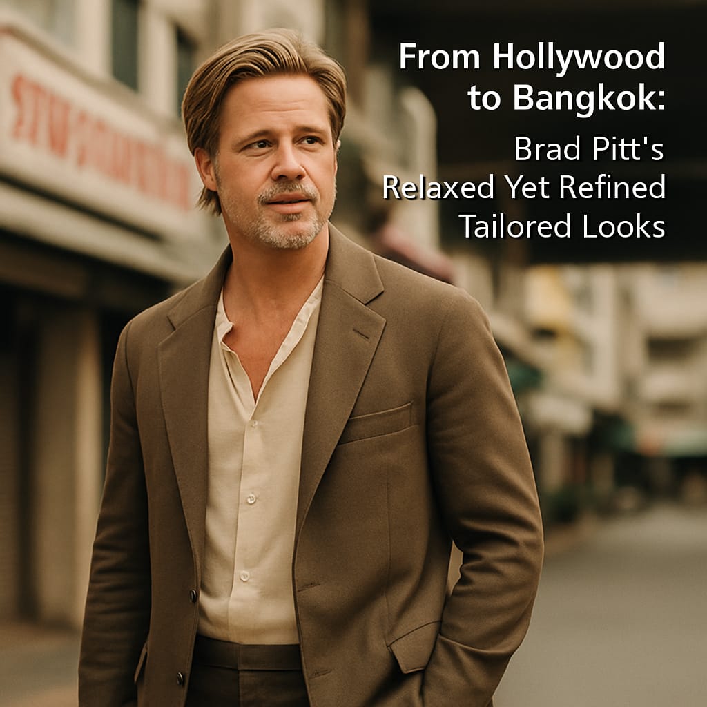 From Hollywood to Bangkok: Brad Pitt’s Relaxed Yet Refined Tailored Looks