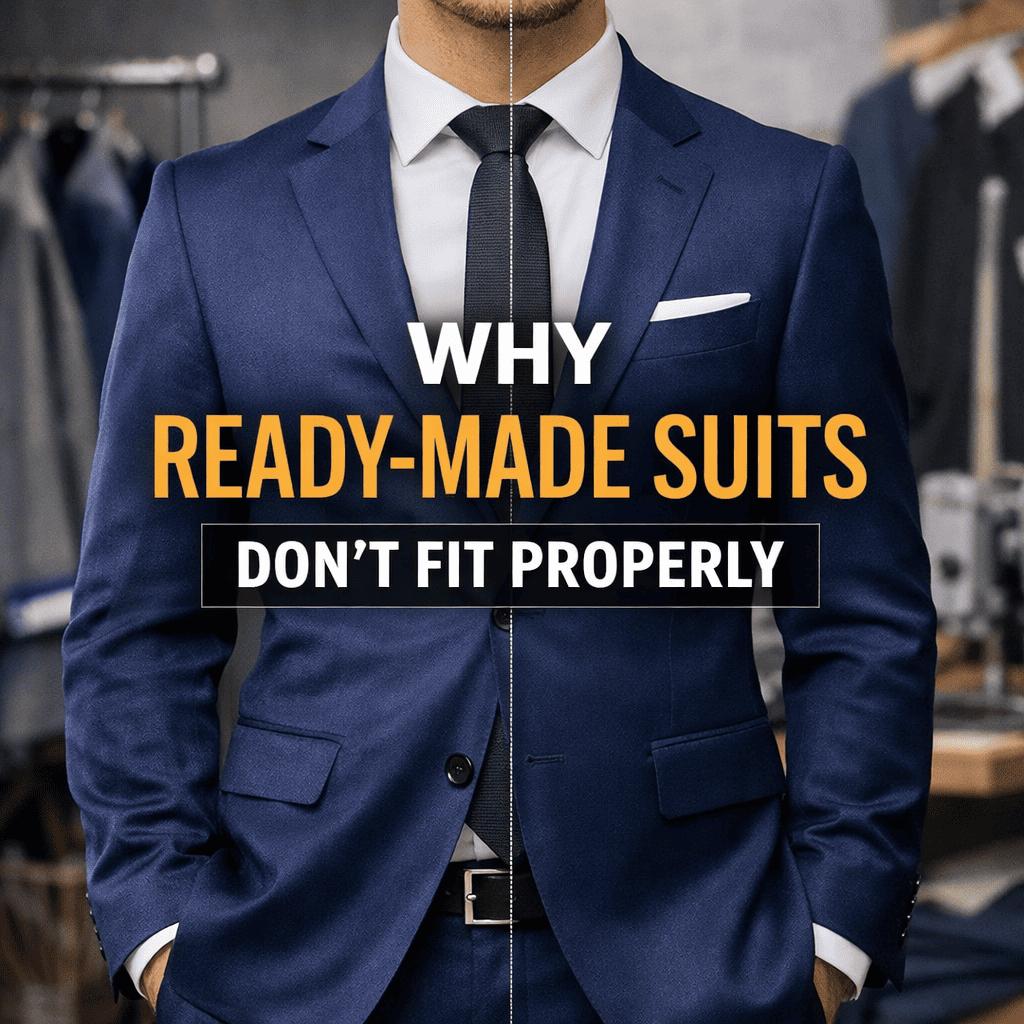 Ready made suits fitting problem comparison between ill-fitting and perfectly tailored suit