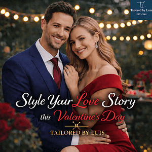 Valentine's Day tailored suit for a romantic and stylish couple by TailoredByLuis