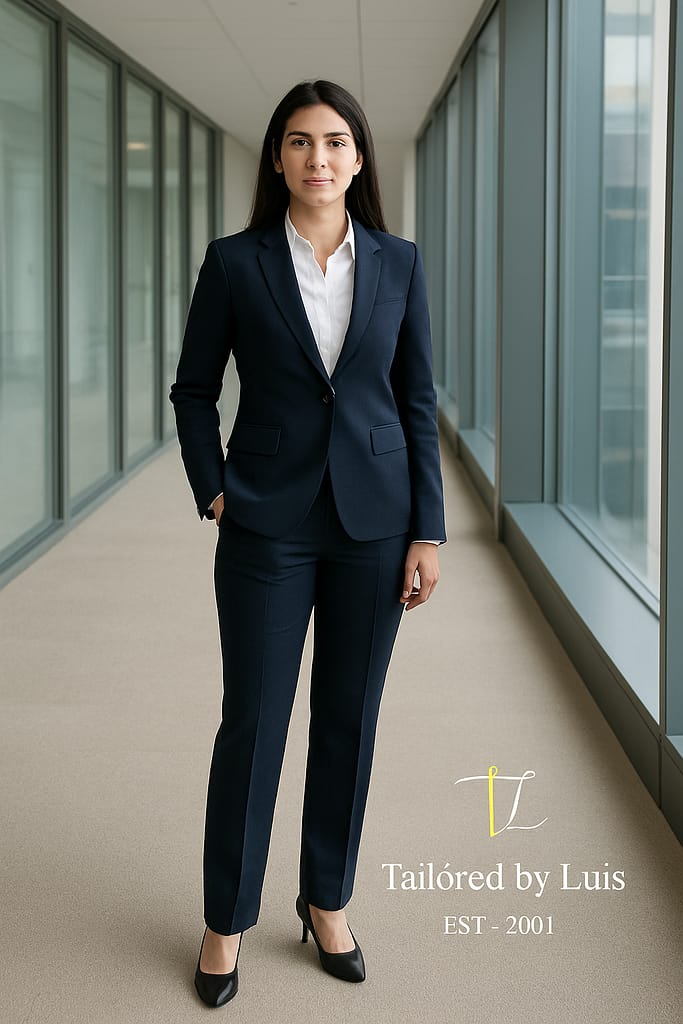 Bangkok bespoke tailor for women creating a custom power suit
